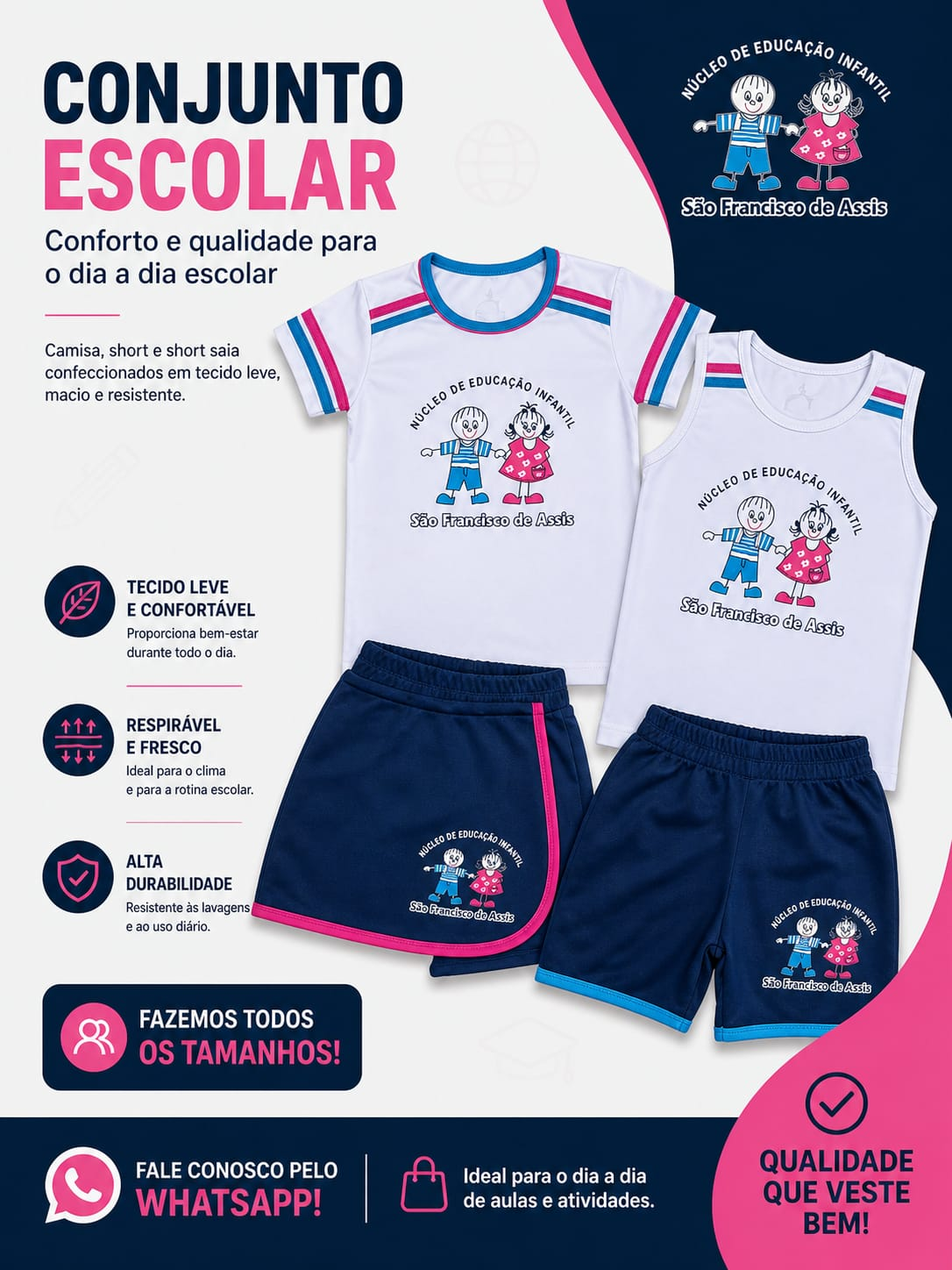 Conjunto escolar personalizado